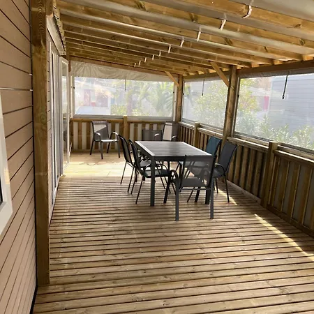 Mobil-home Cosy 6 P Climatise A A 200 M De La Dans 4 Etoiles Calme Et Familial * Йер
