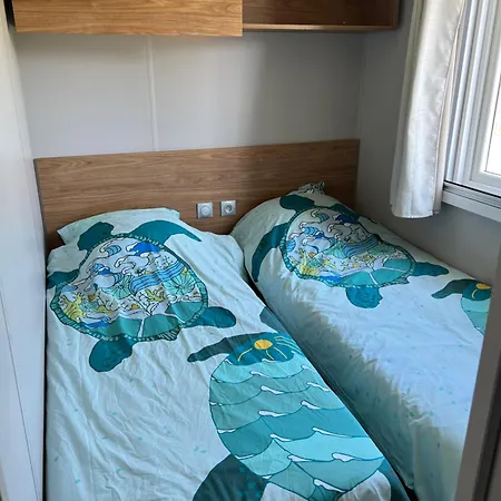 Mobil-home Cosy 6 P Climatise A A 200 M De La Dans 4 Etoiles Calme Et Familial Кемпинг